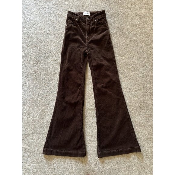 ROLLA'S Women's 24 Eastcoast Flare Brown Corduroy Pants High Rise $139 - Picture 2 of 9